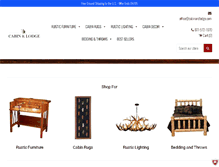 Tablet Screenshot of cabinandlodge.com